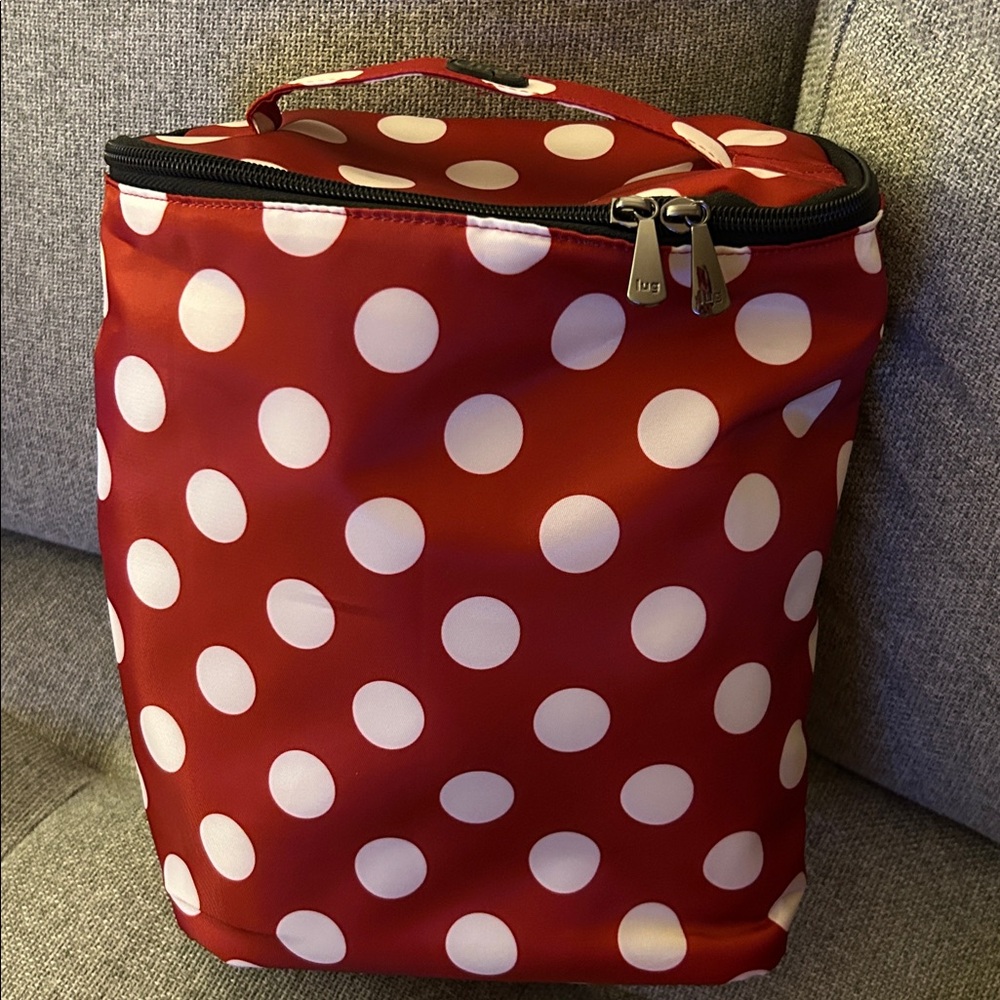 Lug Tall Dolly cosmetic storage bag crimson large dot